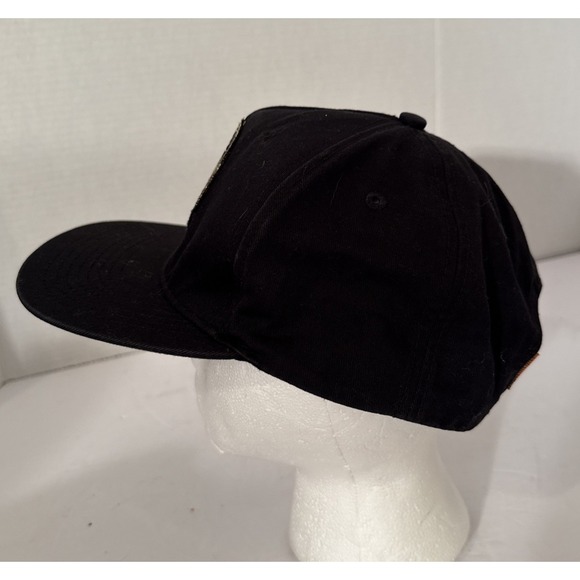Jagermeister Hat Black Snapback Embroidered Gold Logo Adjustable Cap - Picture 5 of 8